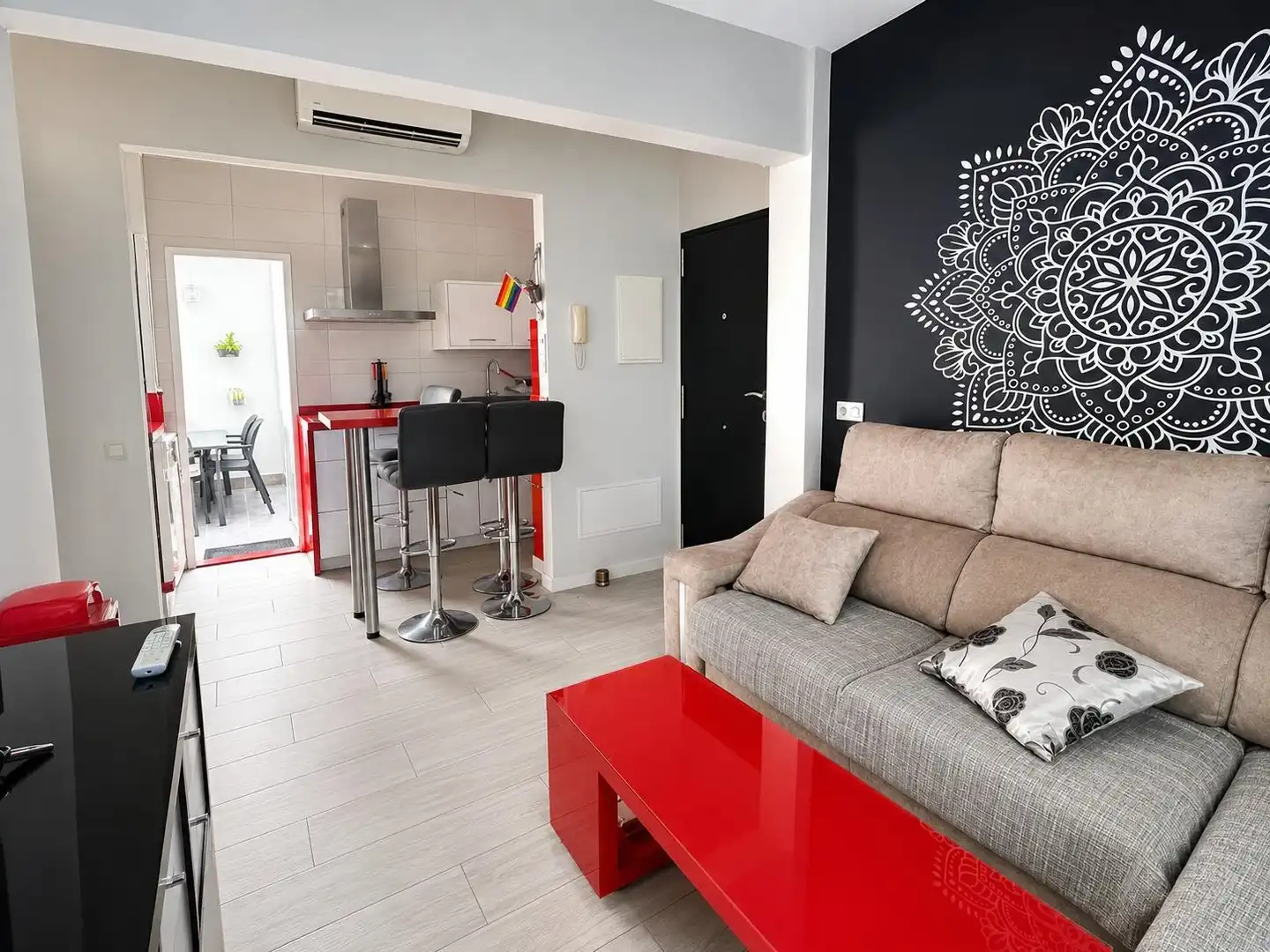 Wohnzimmer von Wohnung zum Verkauf in Málaga mit Klimaanlage und Möbliert