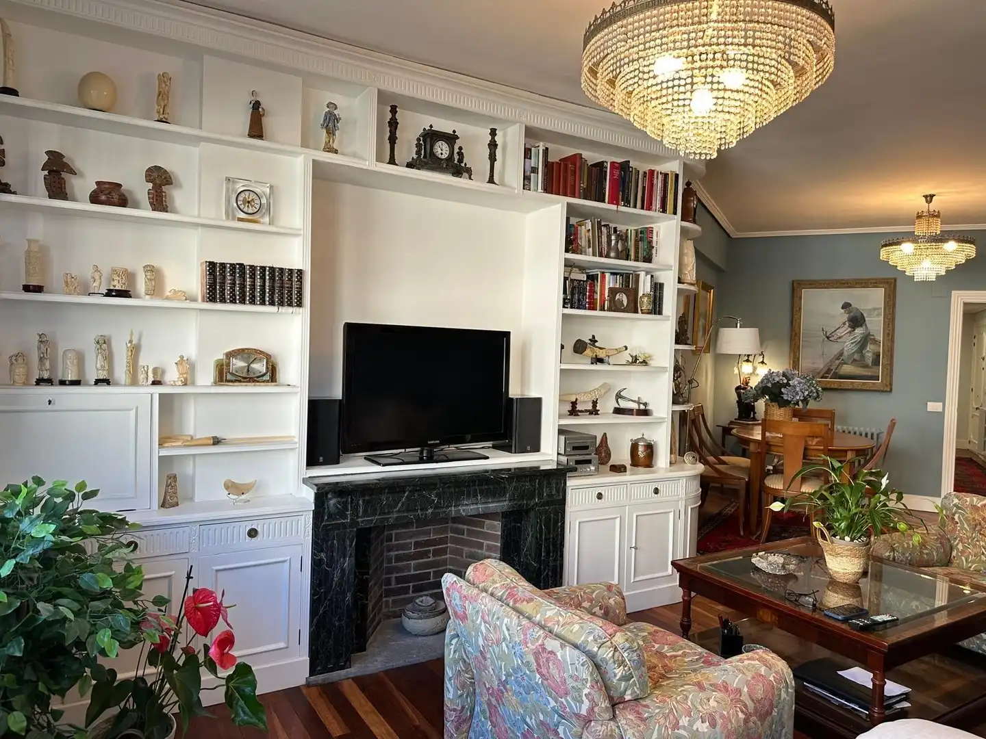 Sala de estar de Piso en venta en Getxo  con Calefacción, Terraza y Amueblado