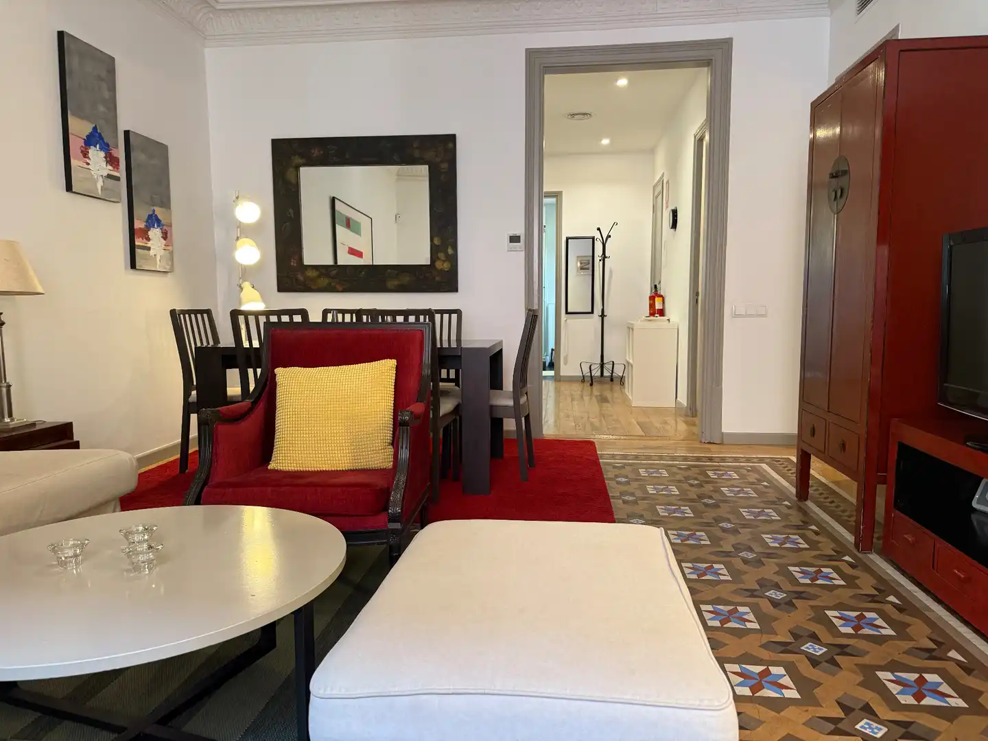 Sala de estar de Piso en venta en Barcelona con Aire acondicionado, Calefacción y Parquet