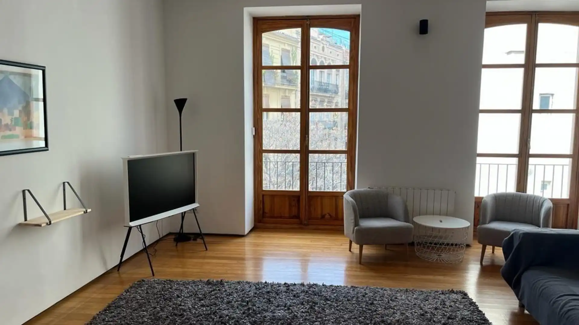 Sala de estar de Piso de alquiler en  Valencia Capital con Aire acondicionado, Calefacción y Amueblado