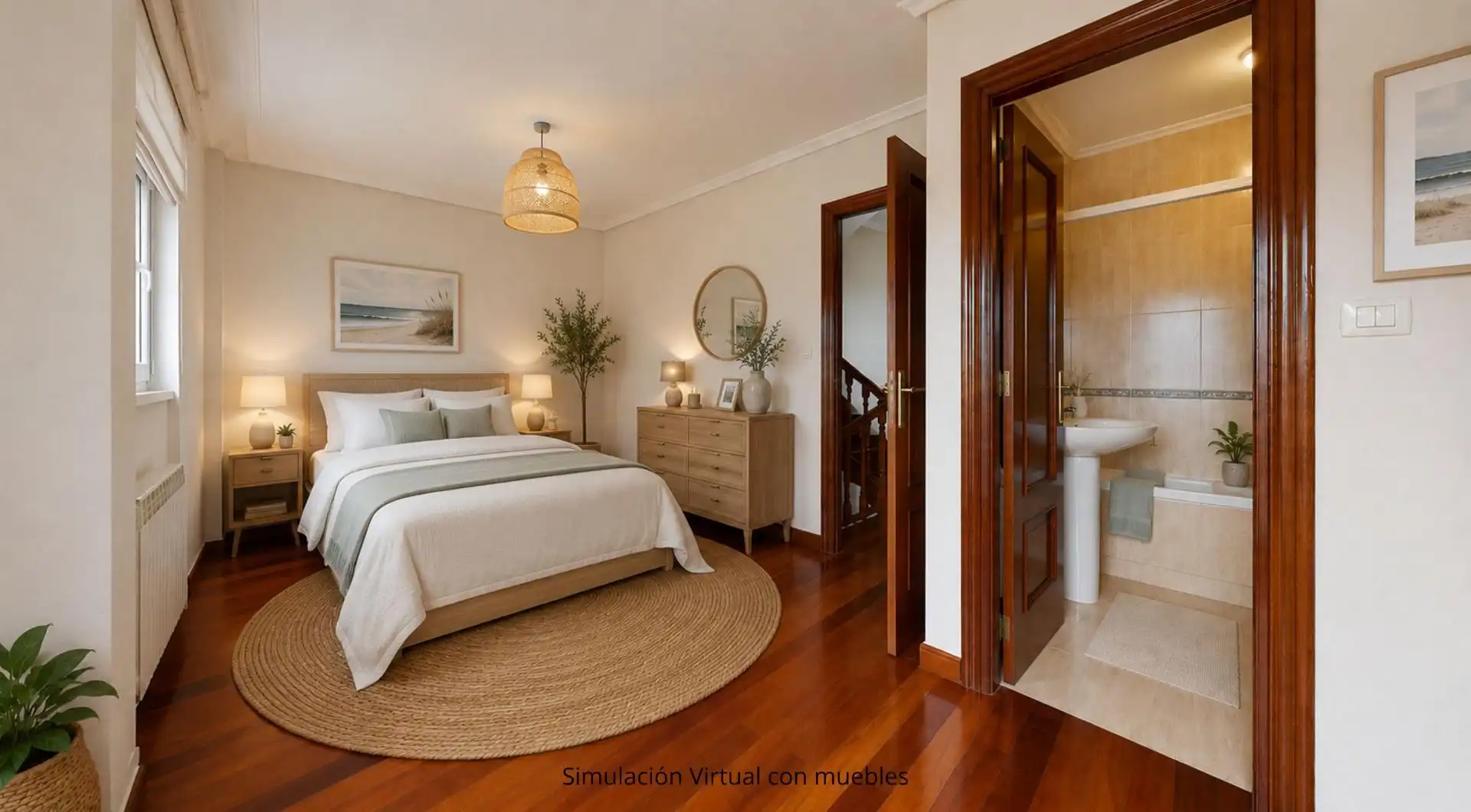 Habitación de Casa adosada en venta en Bárcena de Cicero con Calefacción, Jardín privado y Terraza