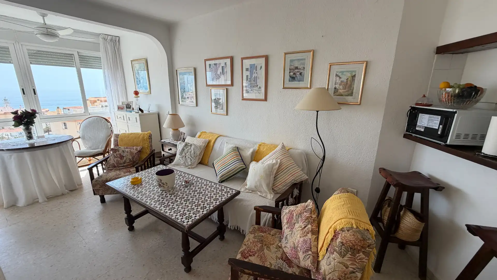 Wohnzimmer von Wohnung zum Verkauf in Torrox mit Möbliert, Ofen und Waschmaschine