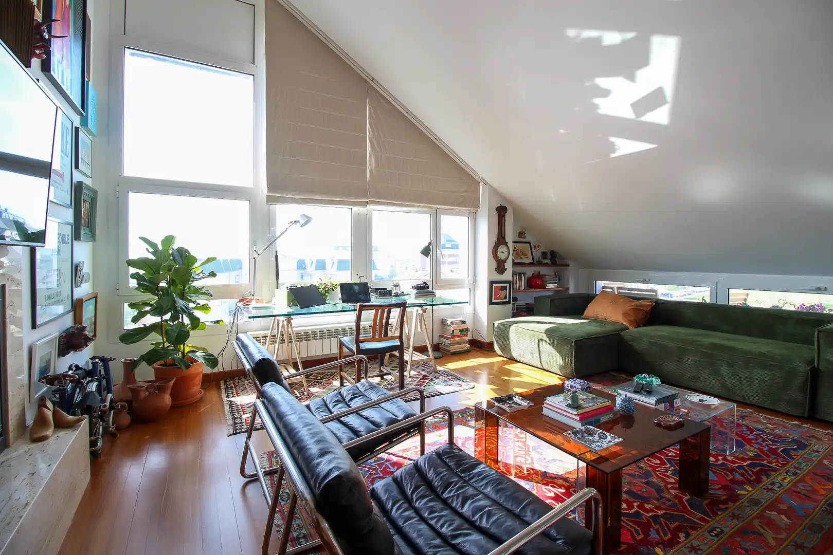 Living room of Duplexes for sale in Santander  with Heating, Parquet flooring and Terrace