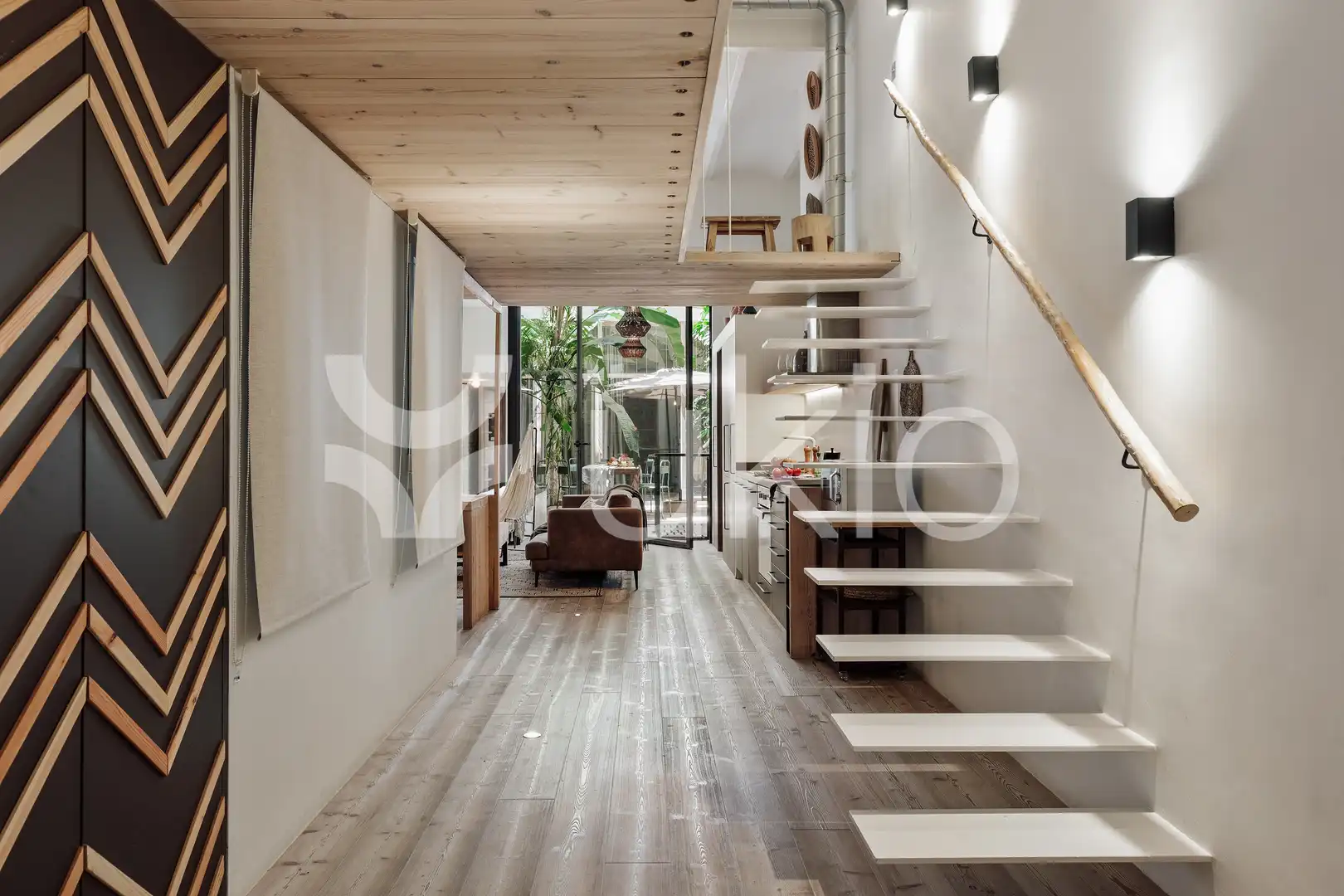Sala d'estar de Apartament de lloguer en Barcelona amb Aire condicionat, Terrassa i Moblat