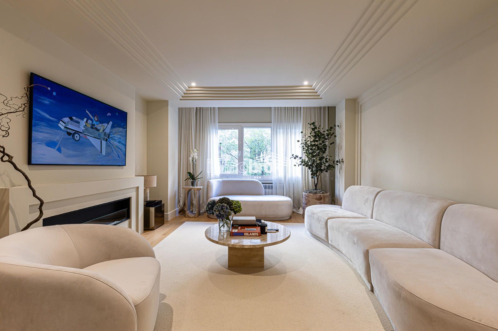 Sala de estar de Piso en venta en  Madrid Capital con Terraza y Amueblado