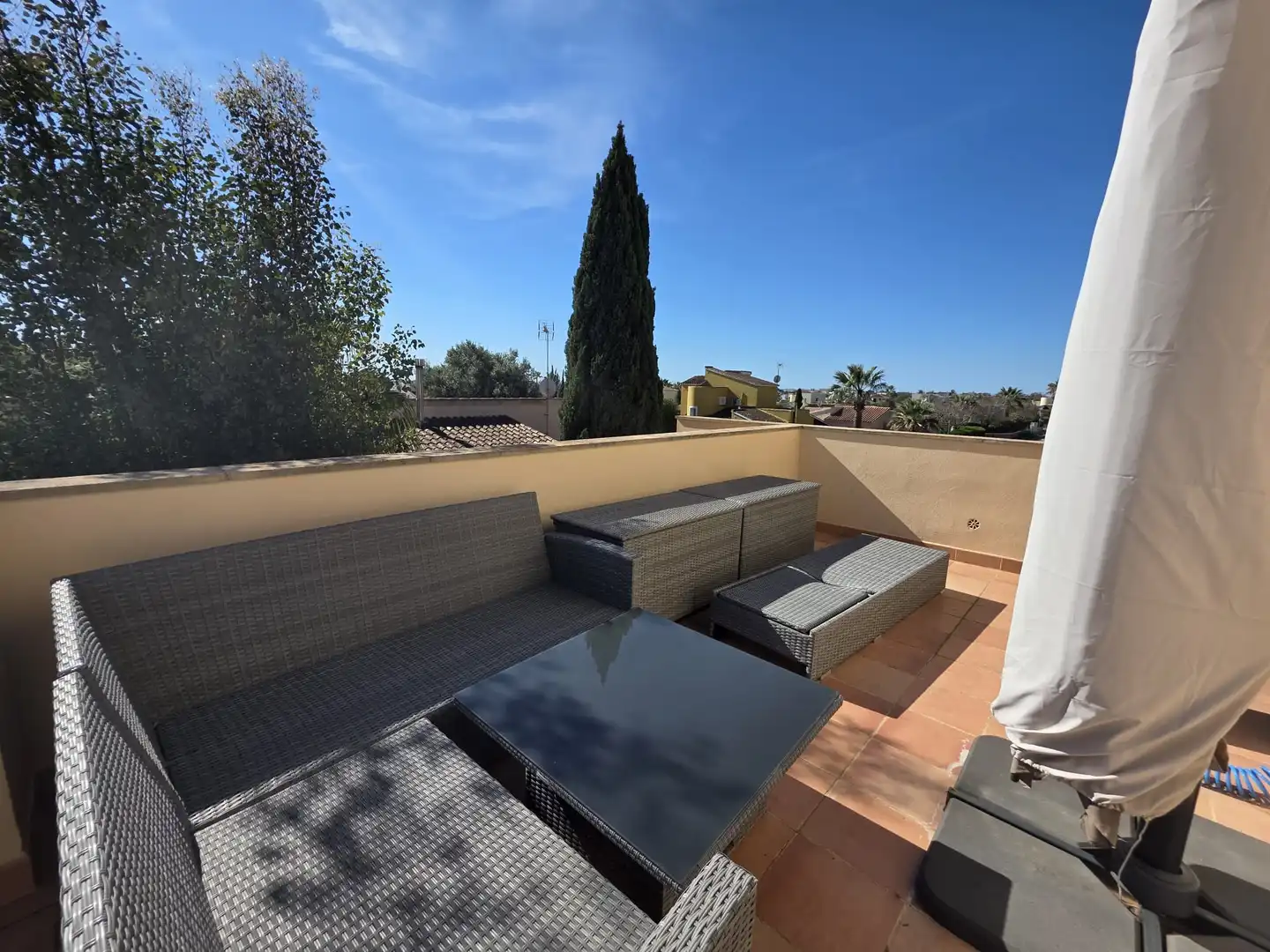 Terraza de Finca rústica en venta en Campos con Aire acondicionado, Calefacción y Piscina