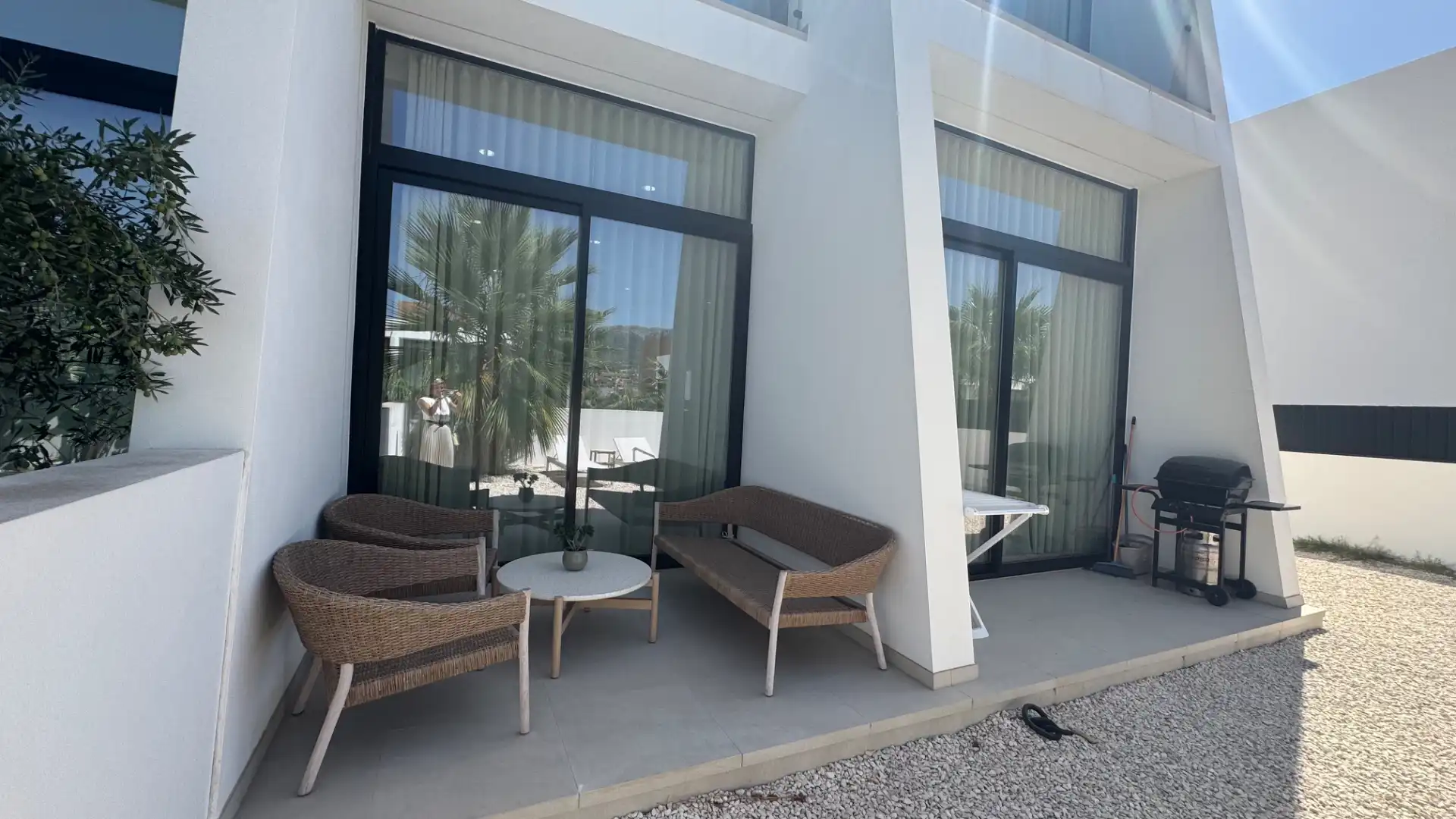 Terraza de Casa adosada de alquiler en Calpe / Calp con Aire acondicionado, Jardín privado y Terraza