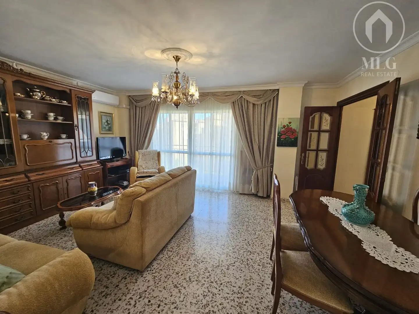 Sala d'estar de Pis en venda en Málaga amb Aire condicionat, Terrassa i Moblat