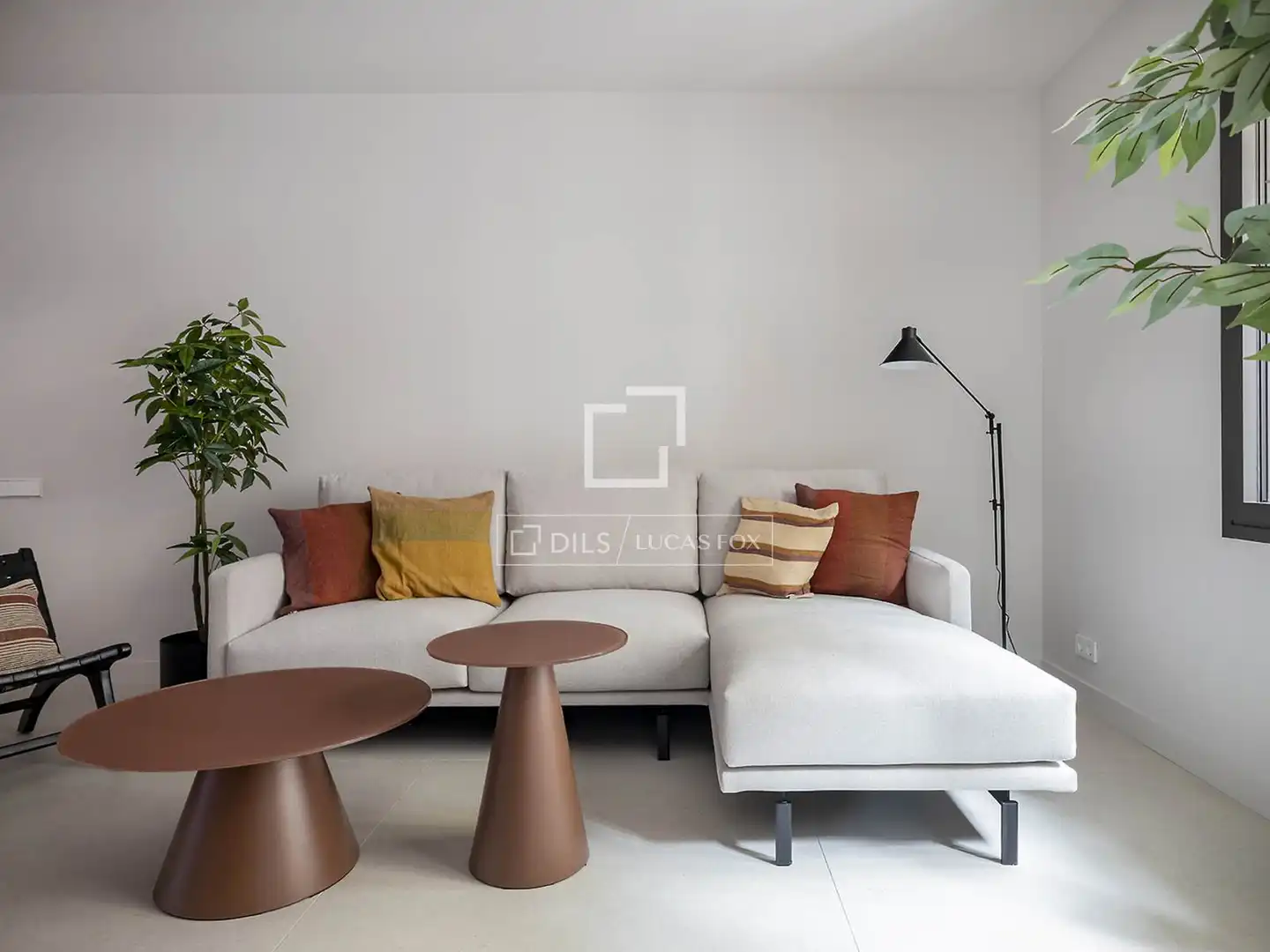 Wohnzimmer von Wohnung zur Miete in Barcelona mit Klimaanlage, Terrasse und Möbliert