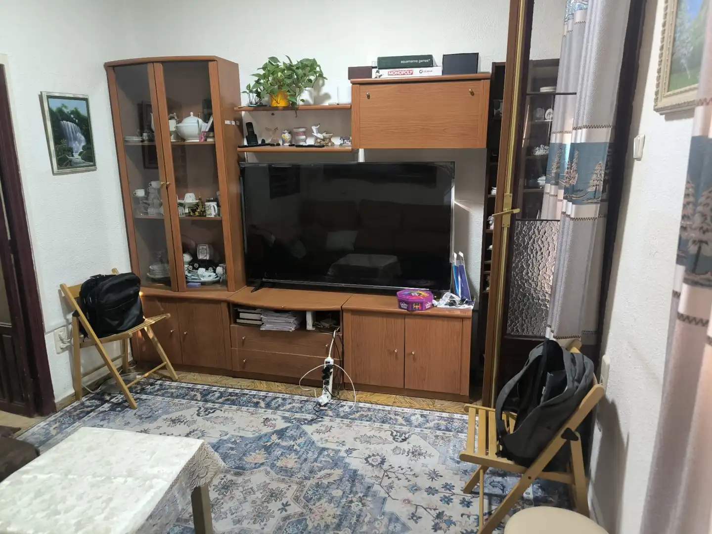 Sala d'estar de Pis de lloguer en Madrid amb Parquet, Moblat i Forn