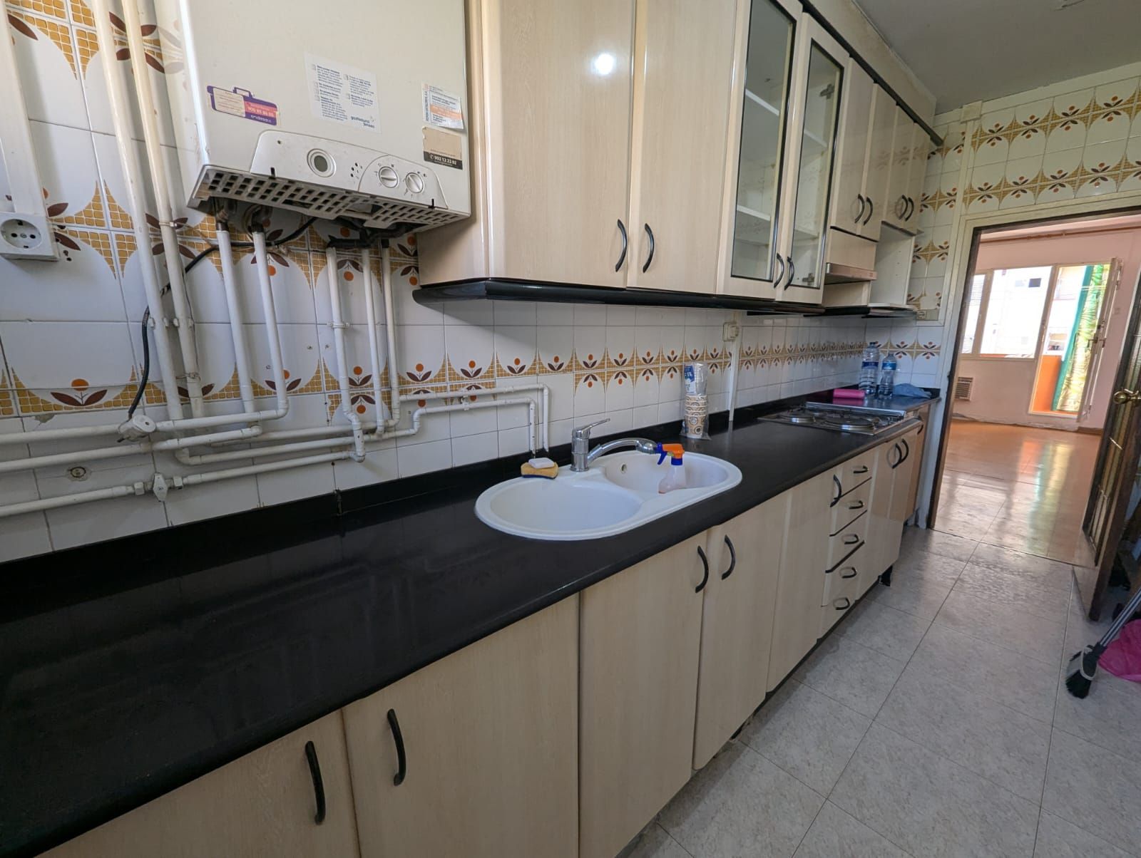 Kitchen of Flat for sale in Sabadell  with Heating, Balcony and Alarm