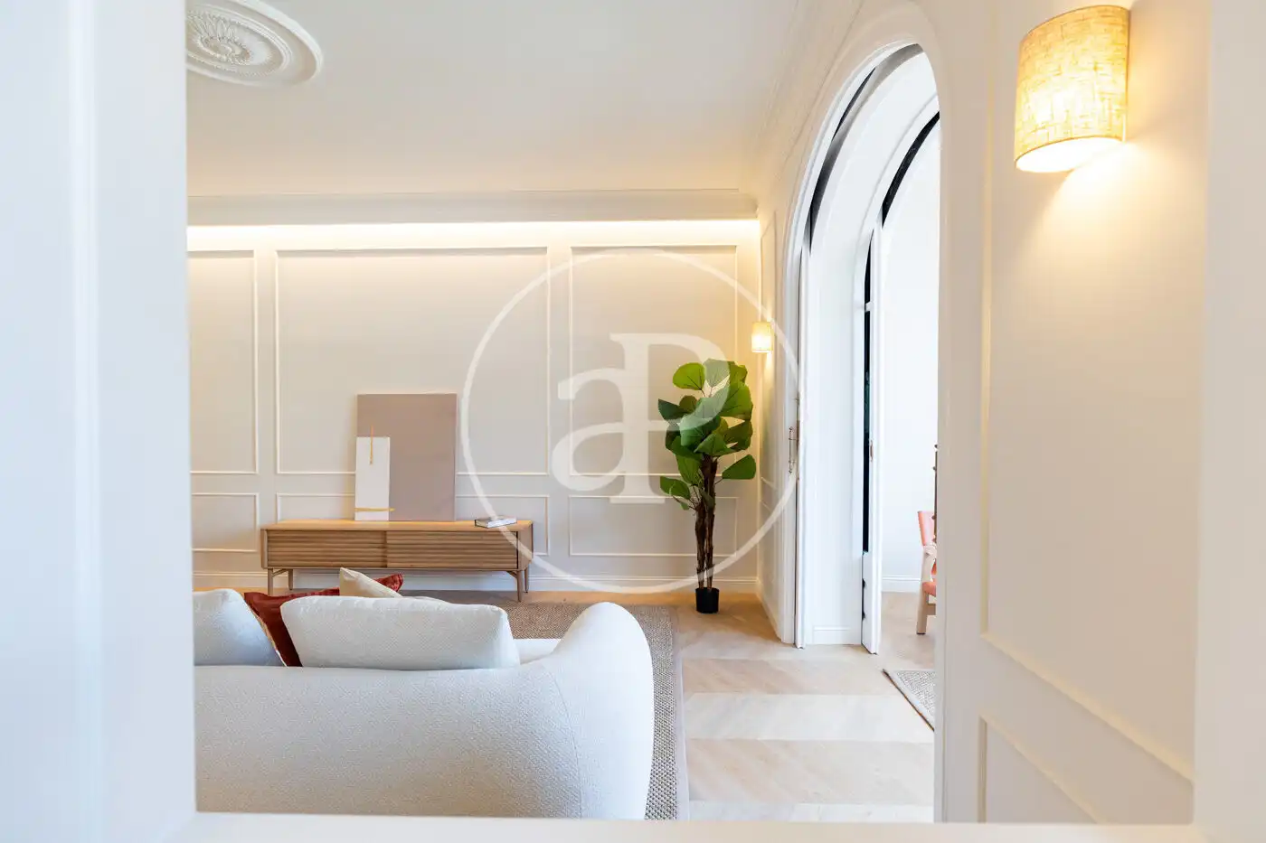 Sala de estar de Piso en venta en Barcelona con Aire acondicionado, Calefacción y Amueblado