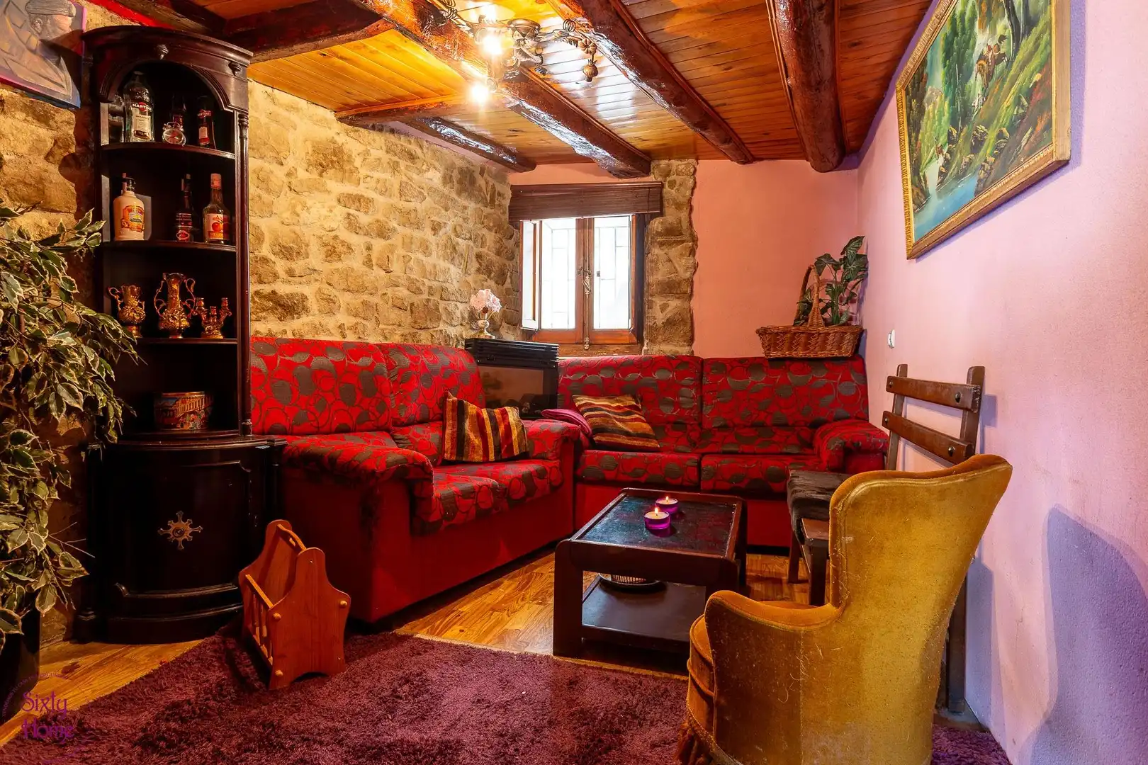 Living room of Houses for sale in Castiliscar  with Furnished
