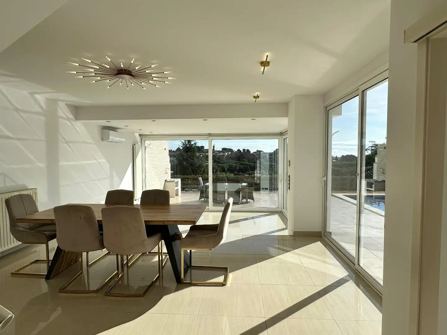 Dining room of Houses for rent in Calonge i Sant Antoni  with Air Conditioner, Heating and Private garden
