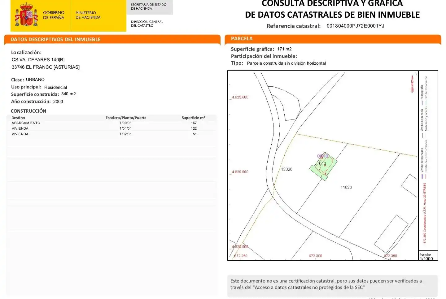 Casa o chalet en venta en El Franco  con Calefacción, Jardín privado y Terraza