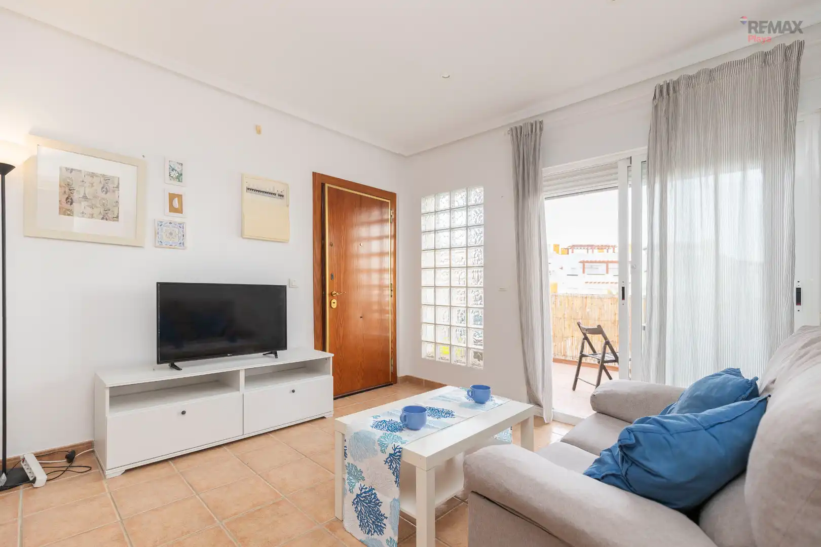 Wohnzimmer von Dachboden zum Verkauf in Vera mit Klimaanlage, Terrasse und Gemeinschaftspool