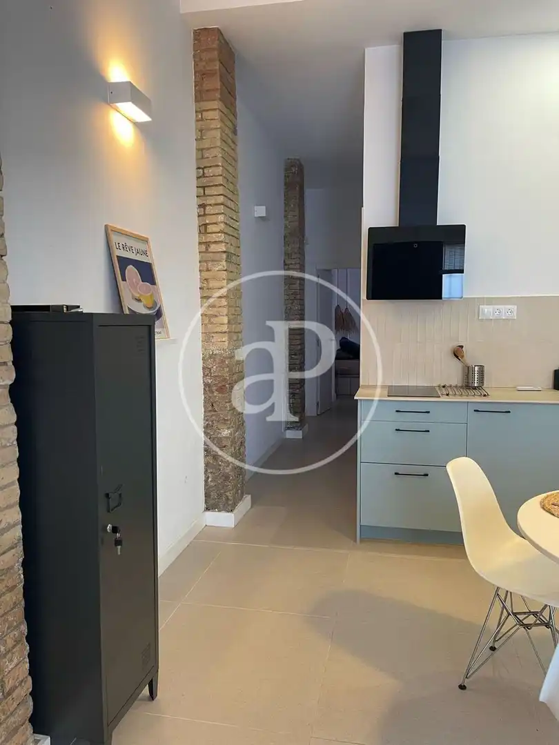 Cuina de Pis de lloguer en Valencia amb Aire condicionat, Calefacció i Terrassa