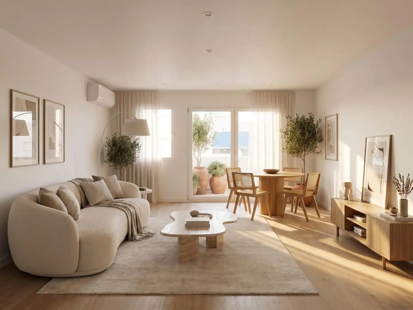 Sala d'estar de Pis de lloguer en Benalmádena amb Aire condicionat, Parquet i Terrassa