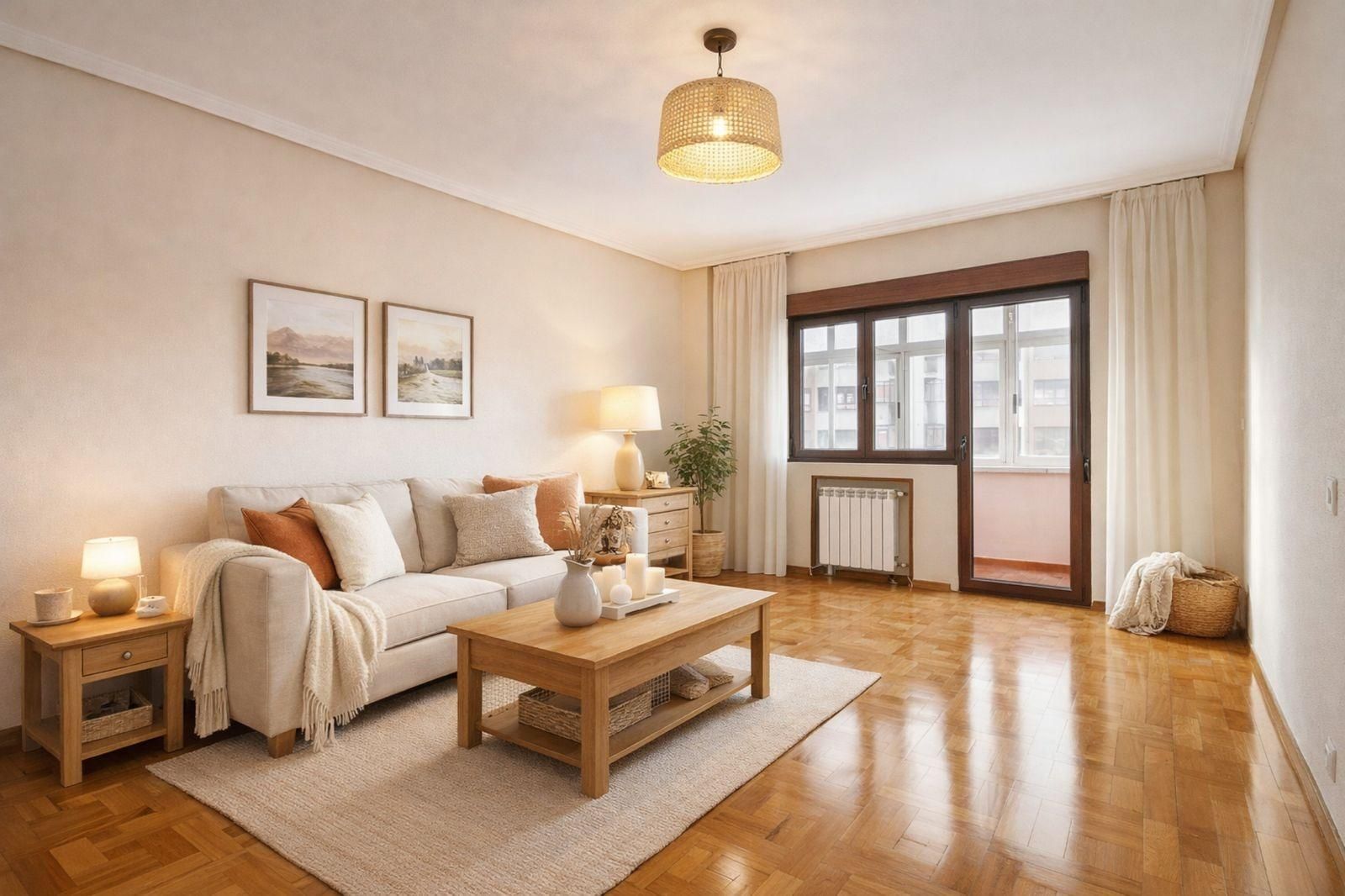 Sala d'estar de Pis en venda en Oviedo  amb Calefacció, Terrassa i Traster