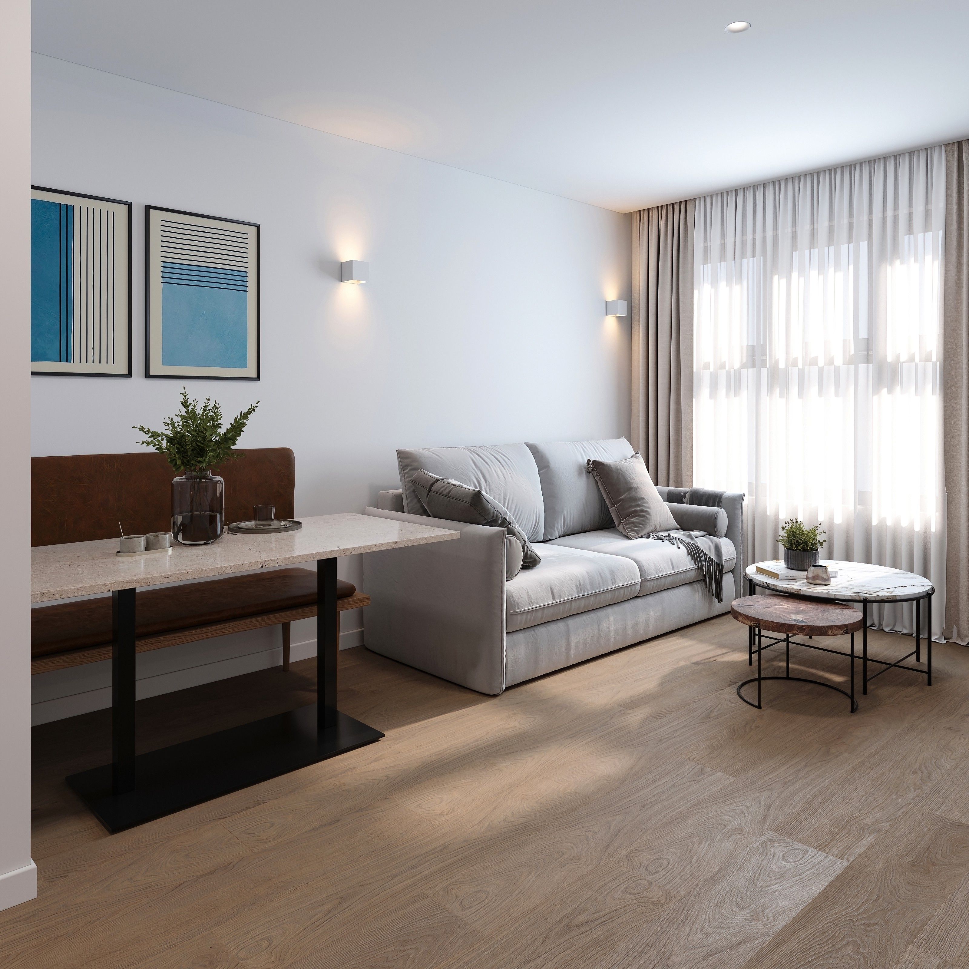 Living room of Study to rent in  Valencia Capital  with Air Conditioner, Heating and Furnished