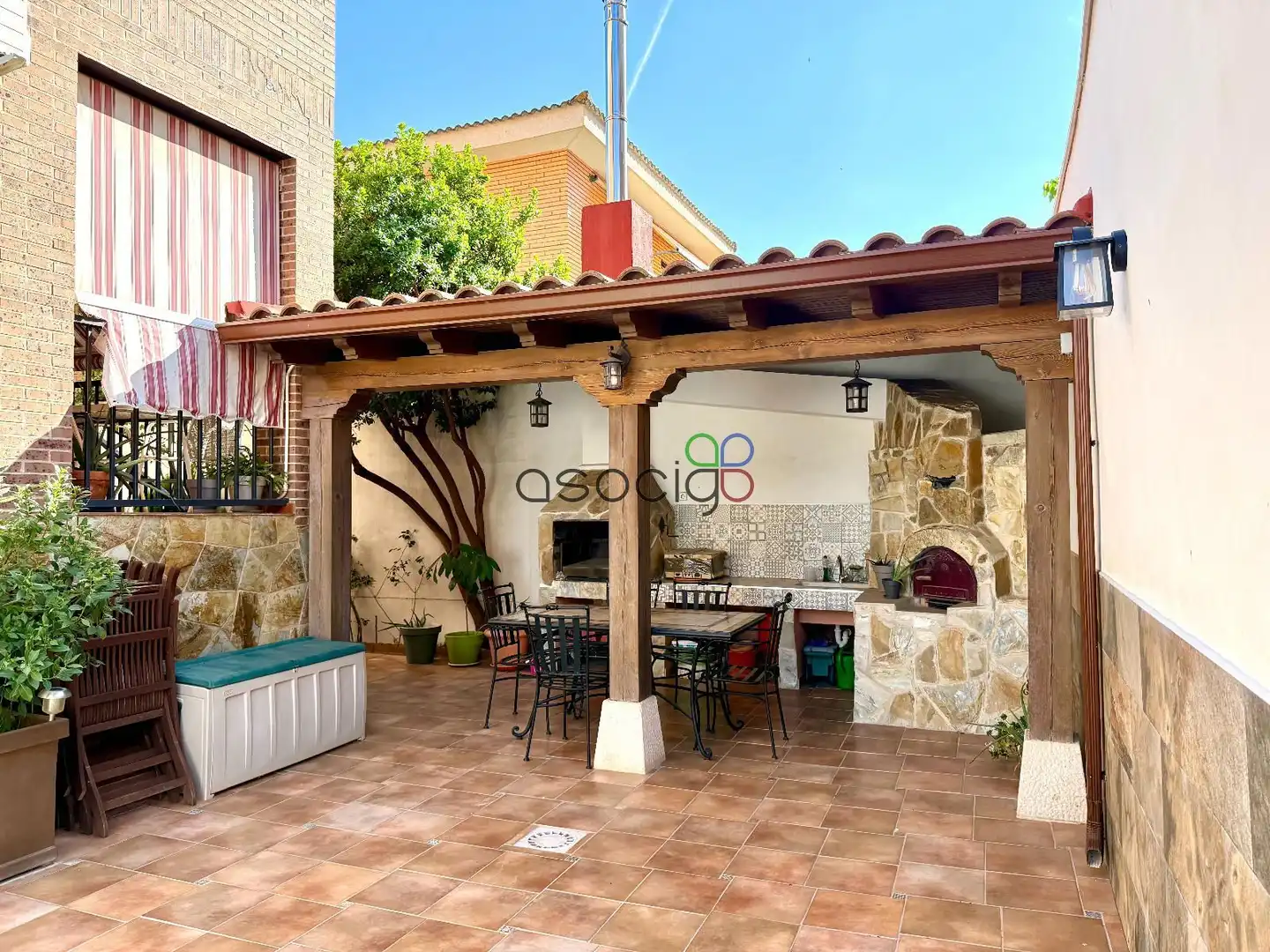 Terraza de Casa adosada en venta en Cabanillas del Campo con Aire acondicionado, Calefacción y Jardín privado