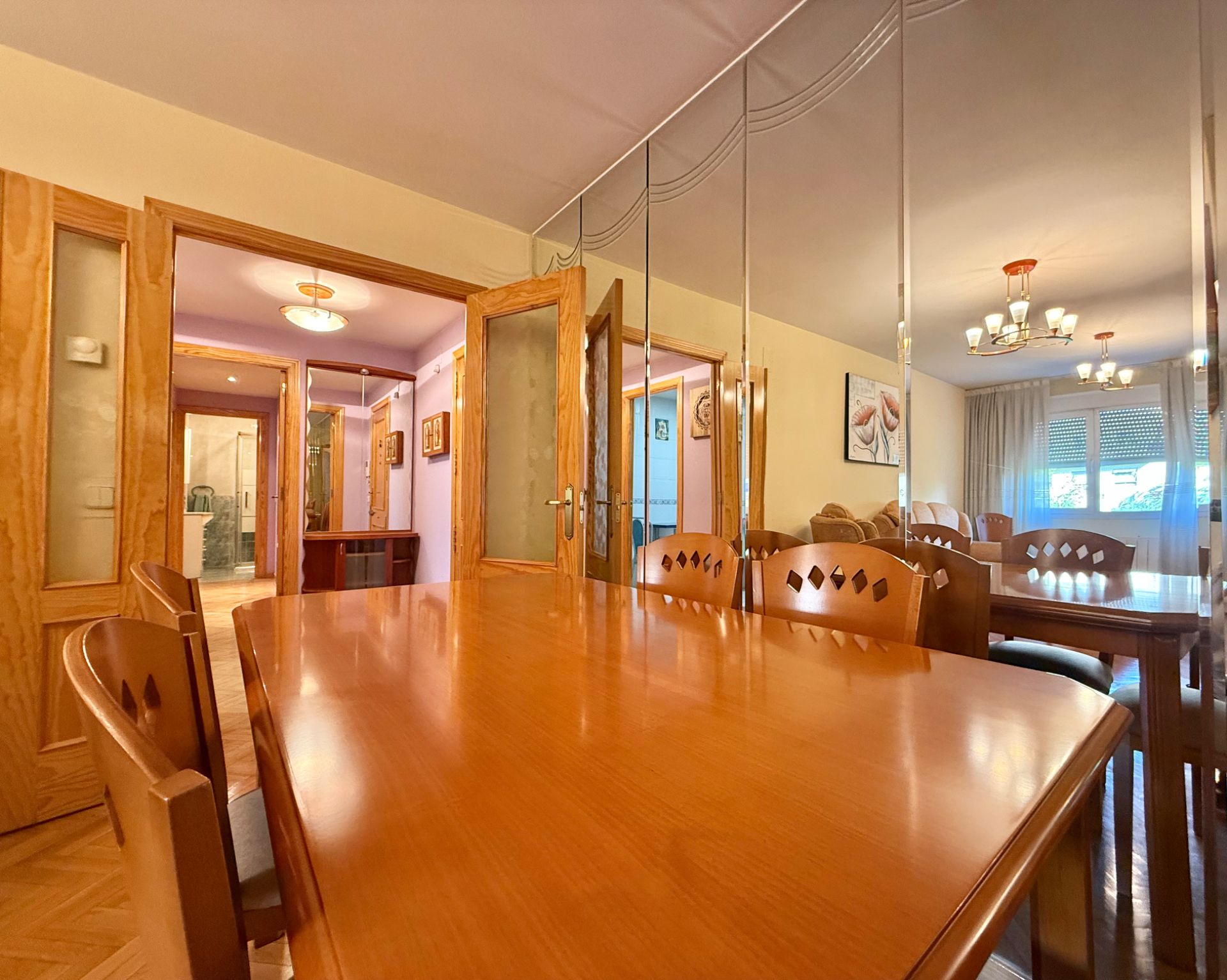 Dining room of Flat for sale in  Madrid Capital  with Heating, Parquet flooring and Terrace