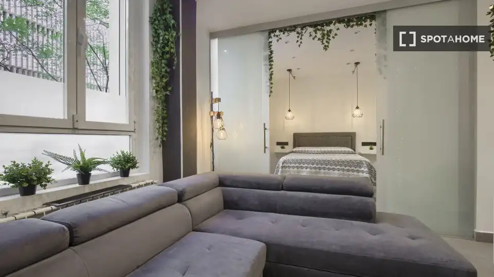 Living room of Apartments for share in Madrid  with Air Conditioner, Heating and Terrace