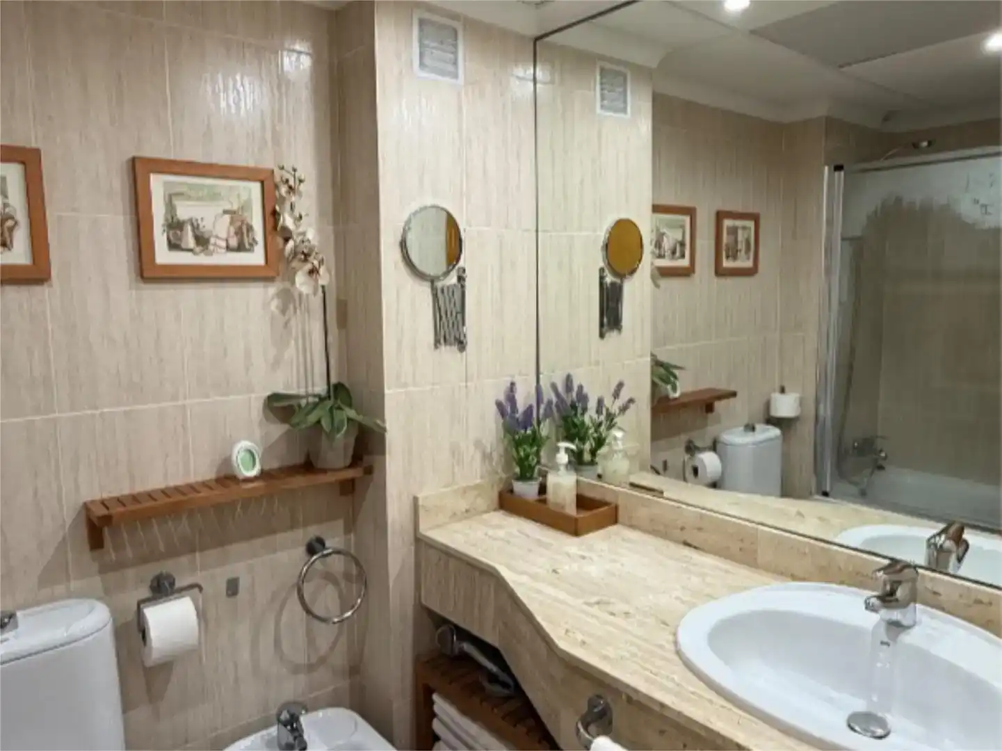 Bany de Apartament de lloguer en Peñíscola / Peníscola amb Aire condicionat, Jardí privat i Parquet