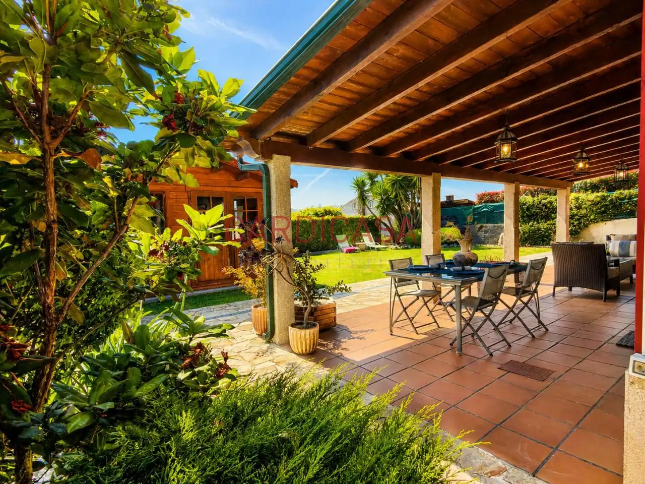 Terrassa de Casa o xalet en venda en Mos amb Calefacció, Jardí privat i Terrassa