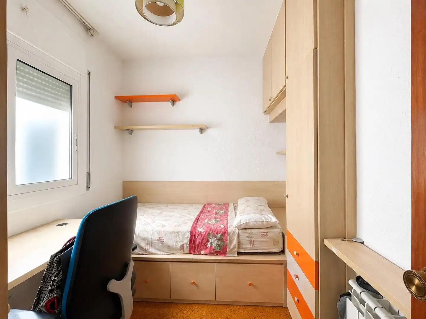 Schlafzimmer von Wohnung zum Verkauf in Esplugues de Llobregat mit Klimaanlage, Parkett und Terrasse