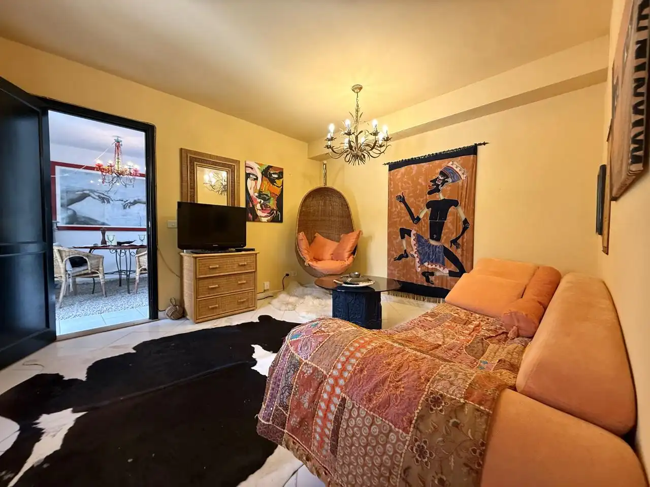 Sala d'estar de Casa o xalet en venda en Mogán amb Aire condicionat, Jardí privat i Terrassa