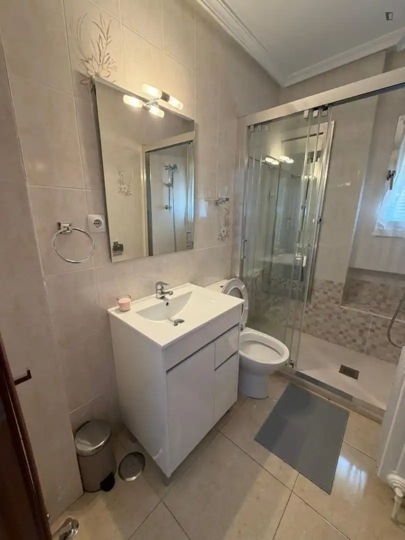 Baño de Apartamento para compartir en Leganés con Calefacción, Amueblado y Horno