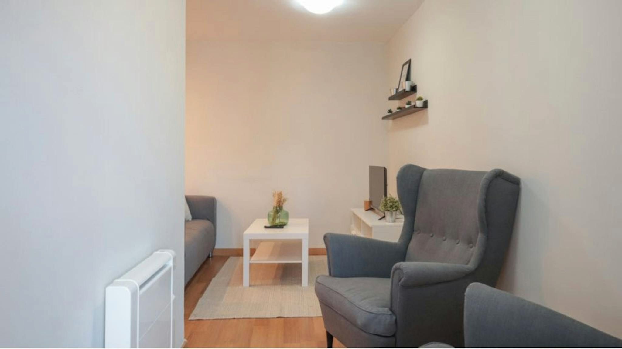 Living room of Flat to rent in  Madrid Capital  with Heating, Furnished and Washing machine