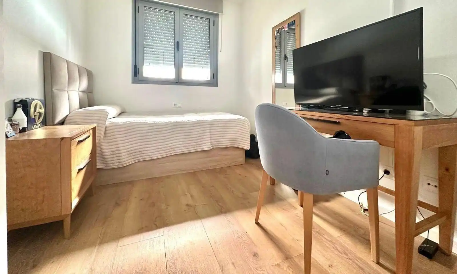Bedroom of Flat for rent in Jerez de la Frontera  with Air Conditioner, Heating and Parquet flooring