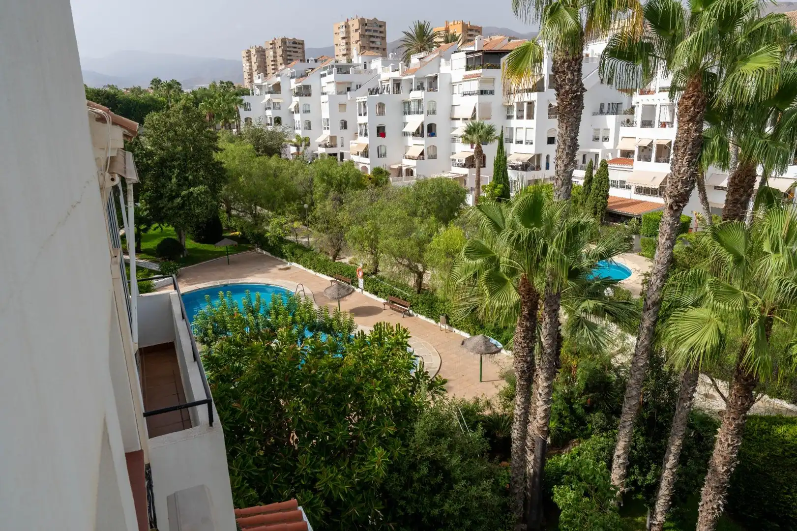 Außenansicht von Dachboden zur Miete in Roquetas de Mar mit Klimaanlage, Heizung und Privatgarten