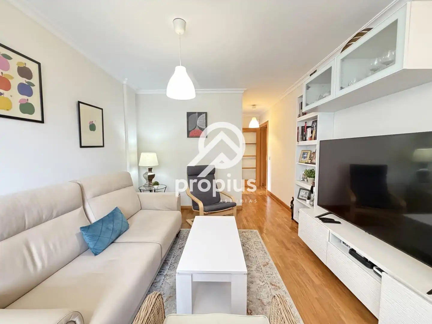 Living room of Flat for sale in Llanes  with Heating and Furnished