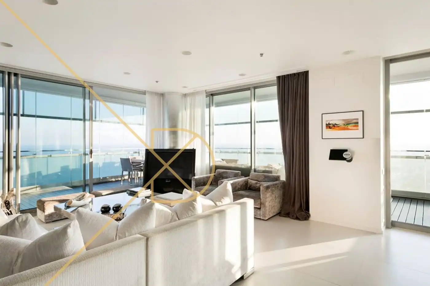 Living room of Duplexes for sale in Barcelona  with Air Conditioner, Heating and Terrace