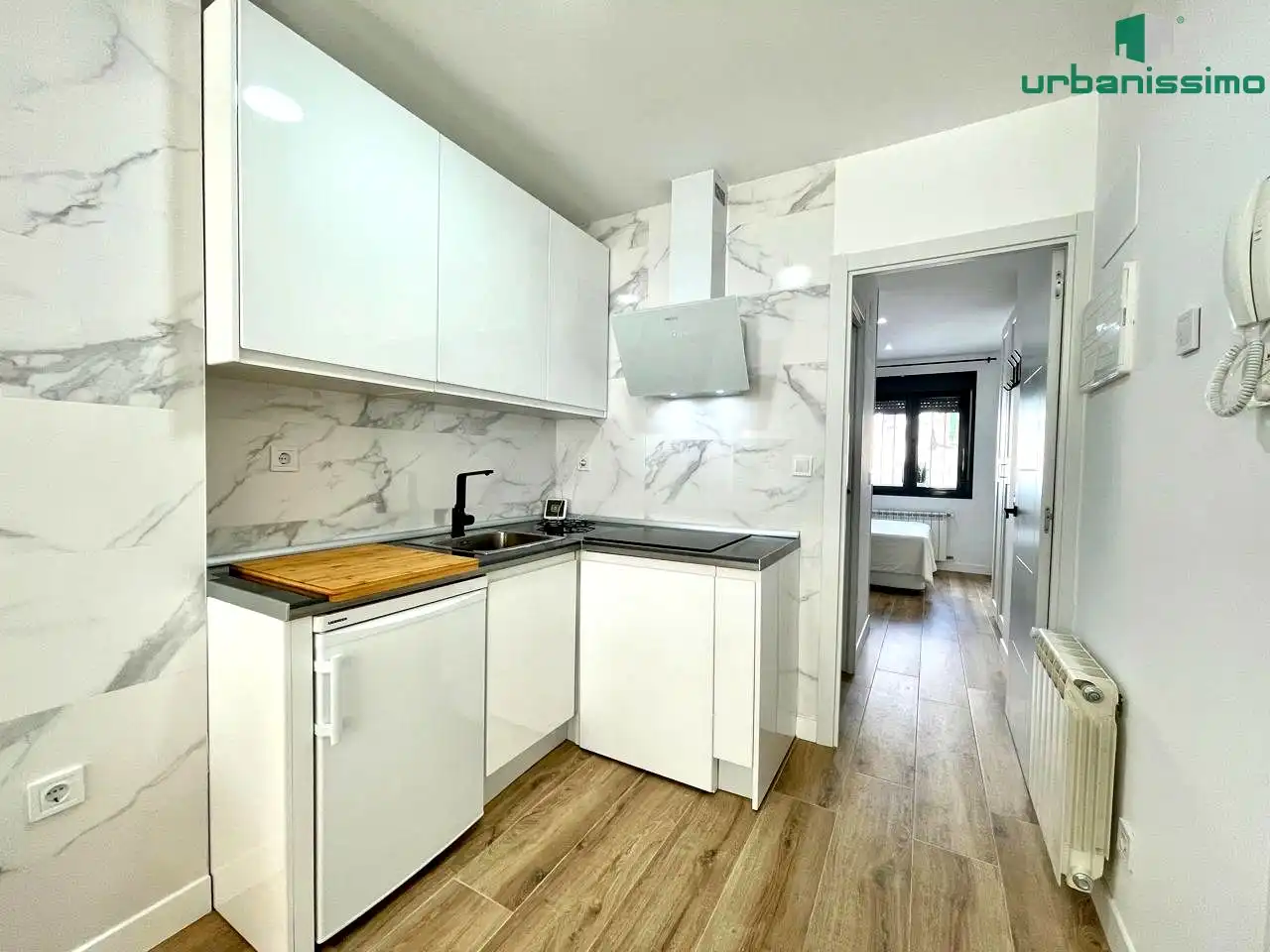 Cocina de Apartamento de alquiler en Madrid con Aire acondicionado, Calefacción y Terraza