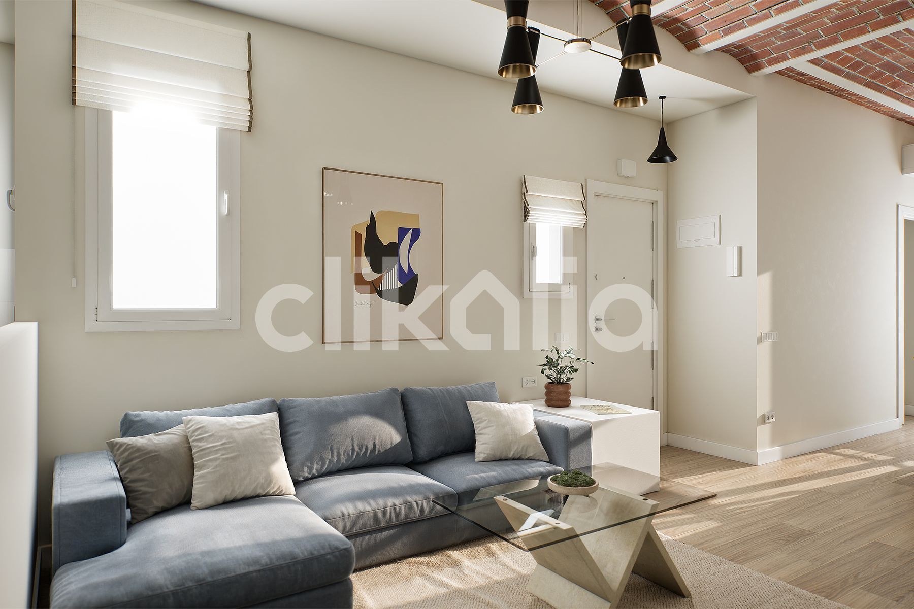 Living room of Flat for sale in  Barcelona Capital  with Air Conditioner, Heating and Terrace