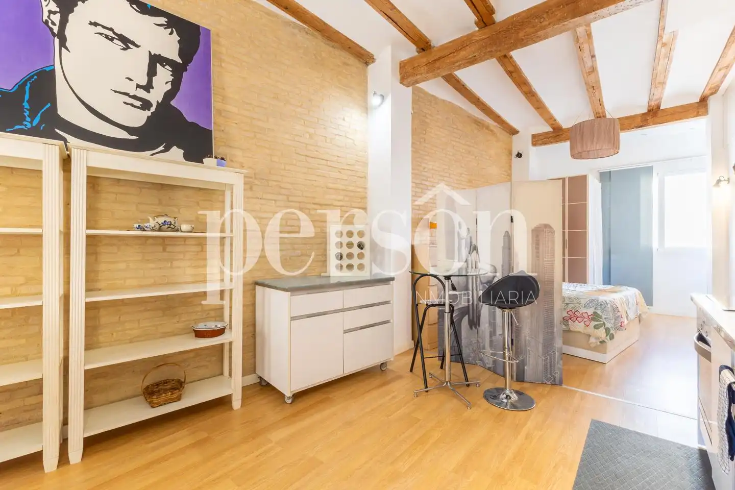 Küche von Loft zur Miete in Valencia mit Klimaanlage, Heizung und Möbliert
