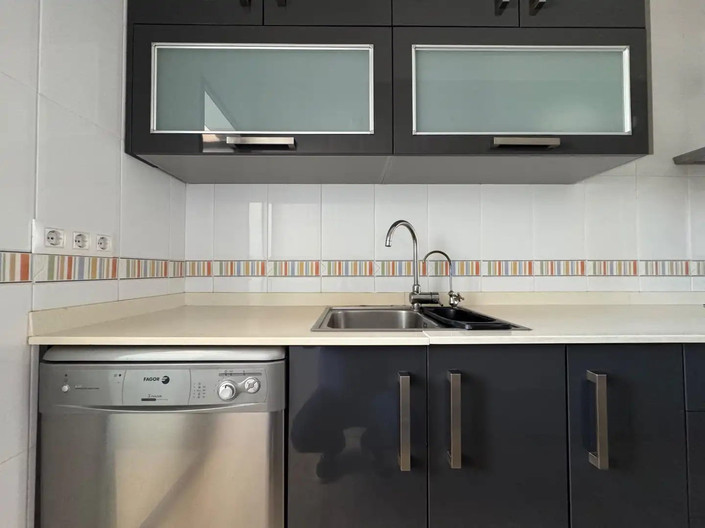 Cocina de Planta baja en venta en Fuente Álamo de Murcia con Aire acondicionado, Jardín privado y Terraza