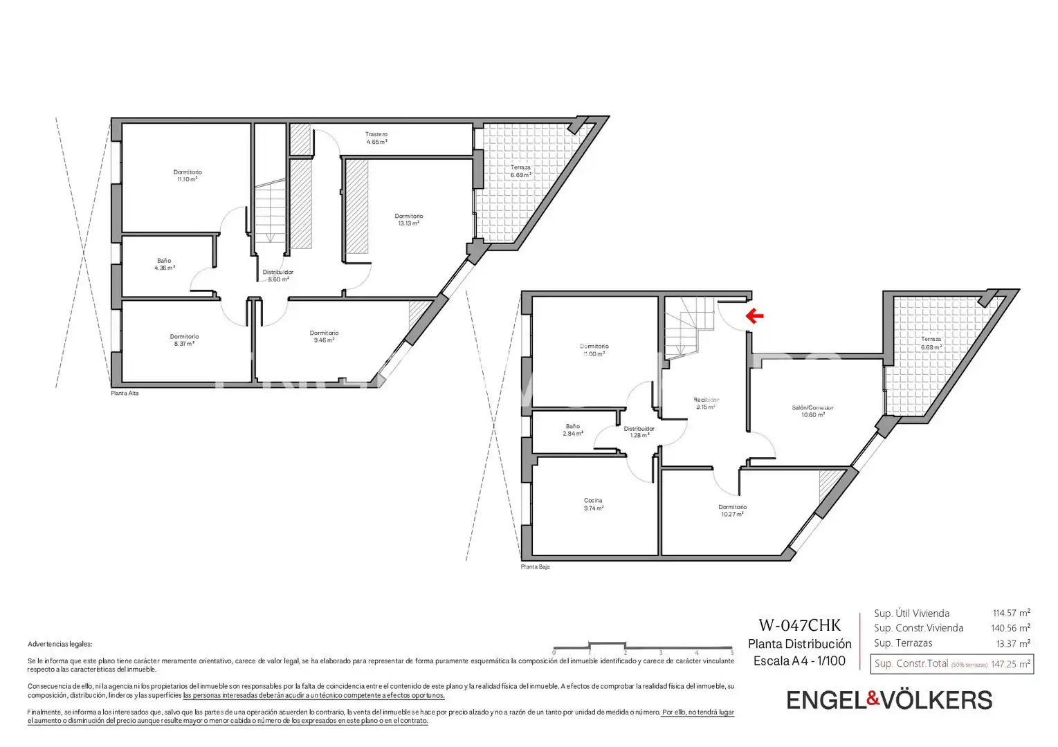 Maisonette zum Verkauf in Madrid mit Klimaanlage, Heizung und Parkett