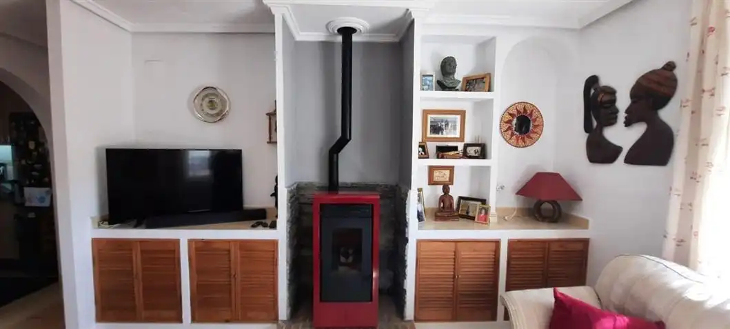Sala d'estar de Casa o xalet en venda en Mazarrón amb Aire condicionat, Calefacció i Jardí privat