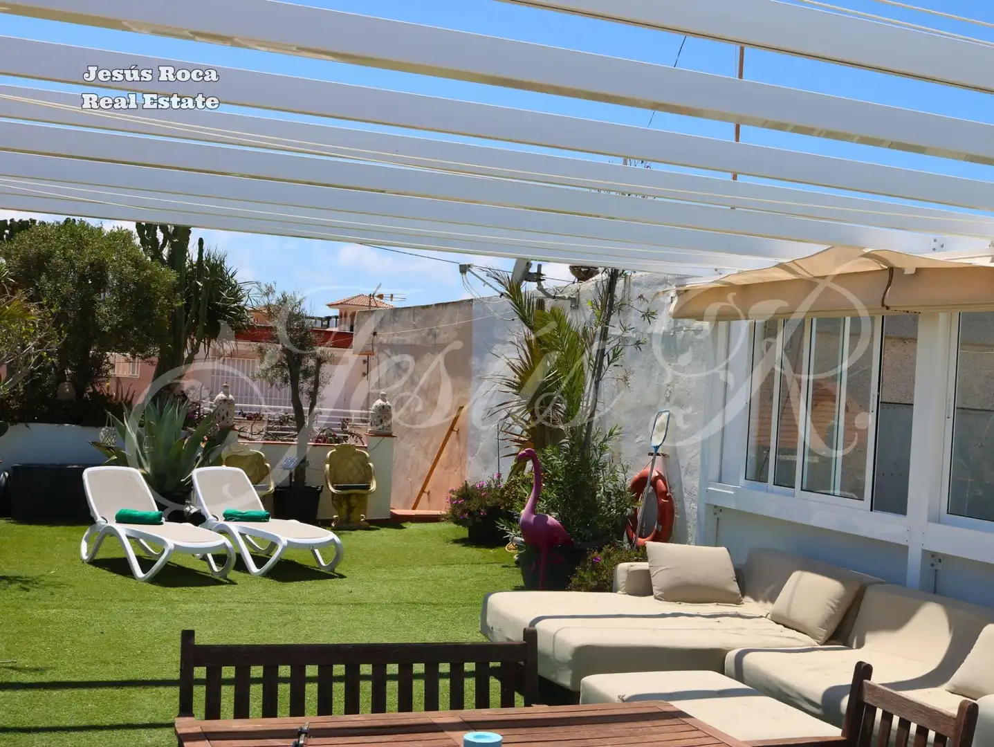 Terrasse von Einfamilien-Reihenhaus zum Verkauf in Cartagena mit Klimaanlage, Heizung und Terrasse