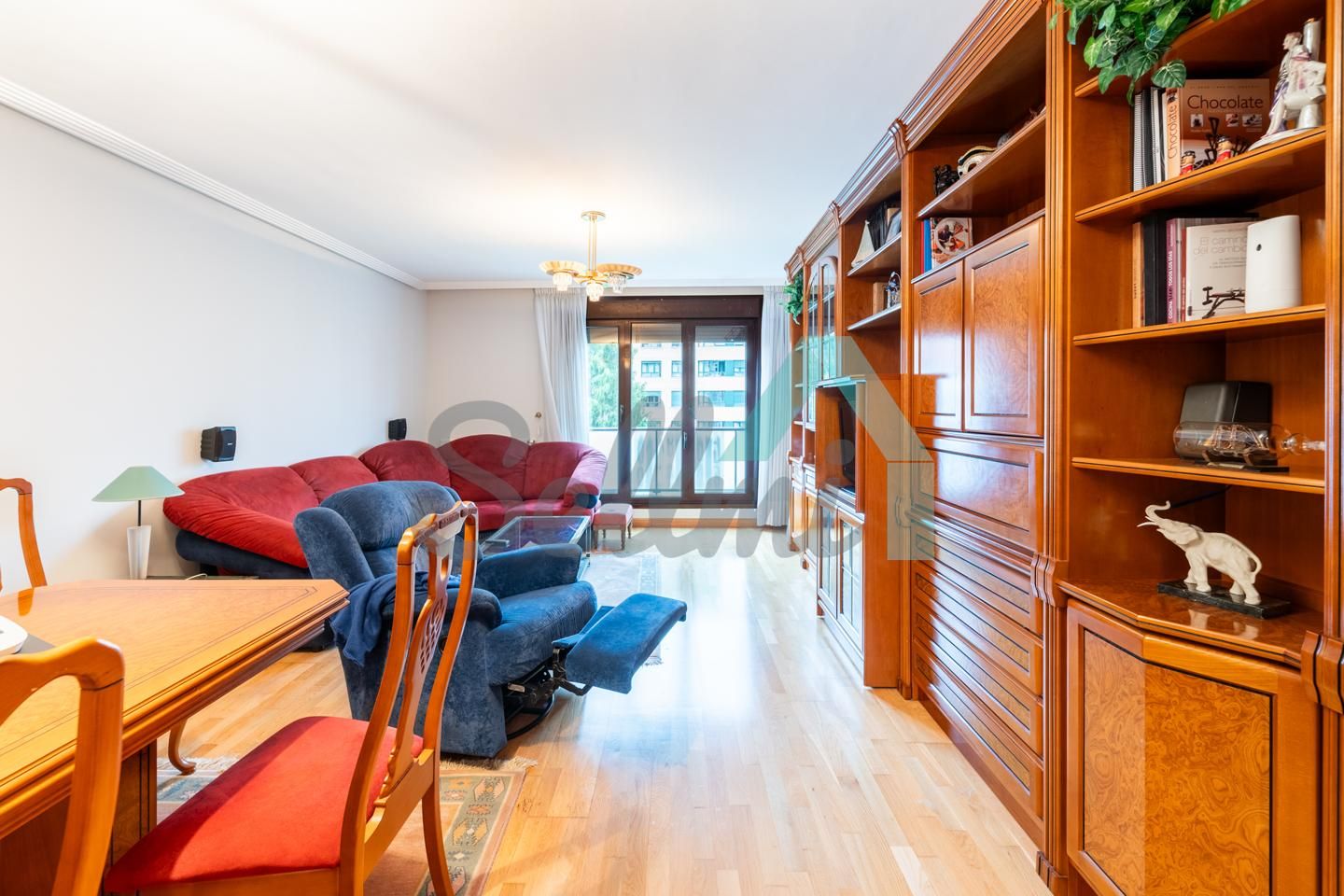 Living room of Flat for sale in Oviedo   with Heating, Parquet flooring and Terrace
