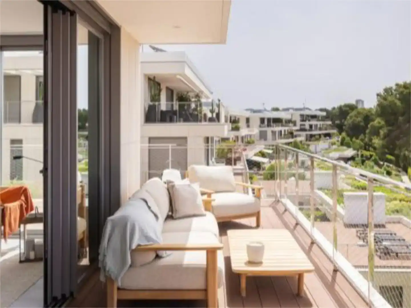 Terrasse von Wohnung zur Miete in Salou mit Klimaanlage, Schwimmbad und Balkon