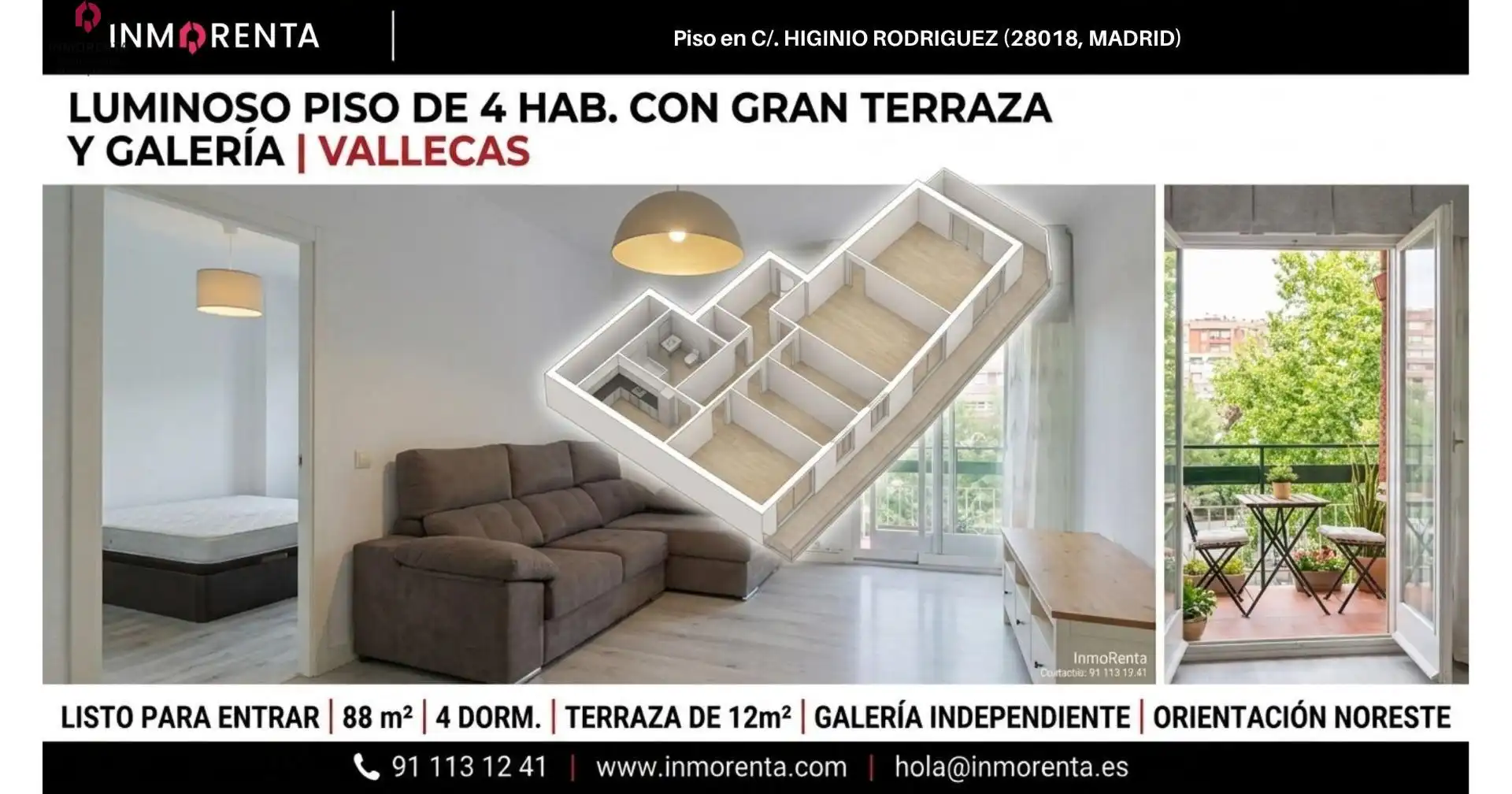 Flat for rent in Calle HIGINIO RODRIGUEZ, Palomeras Bajas