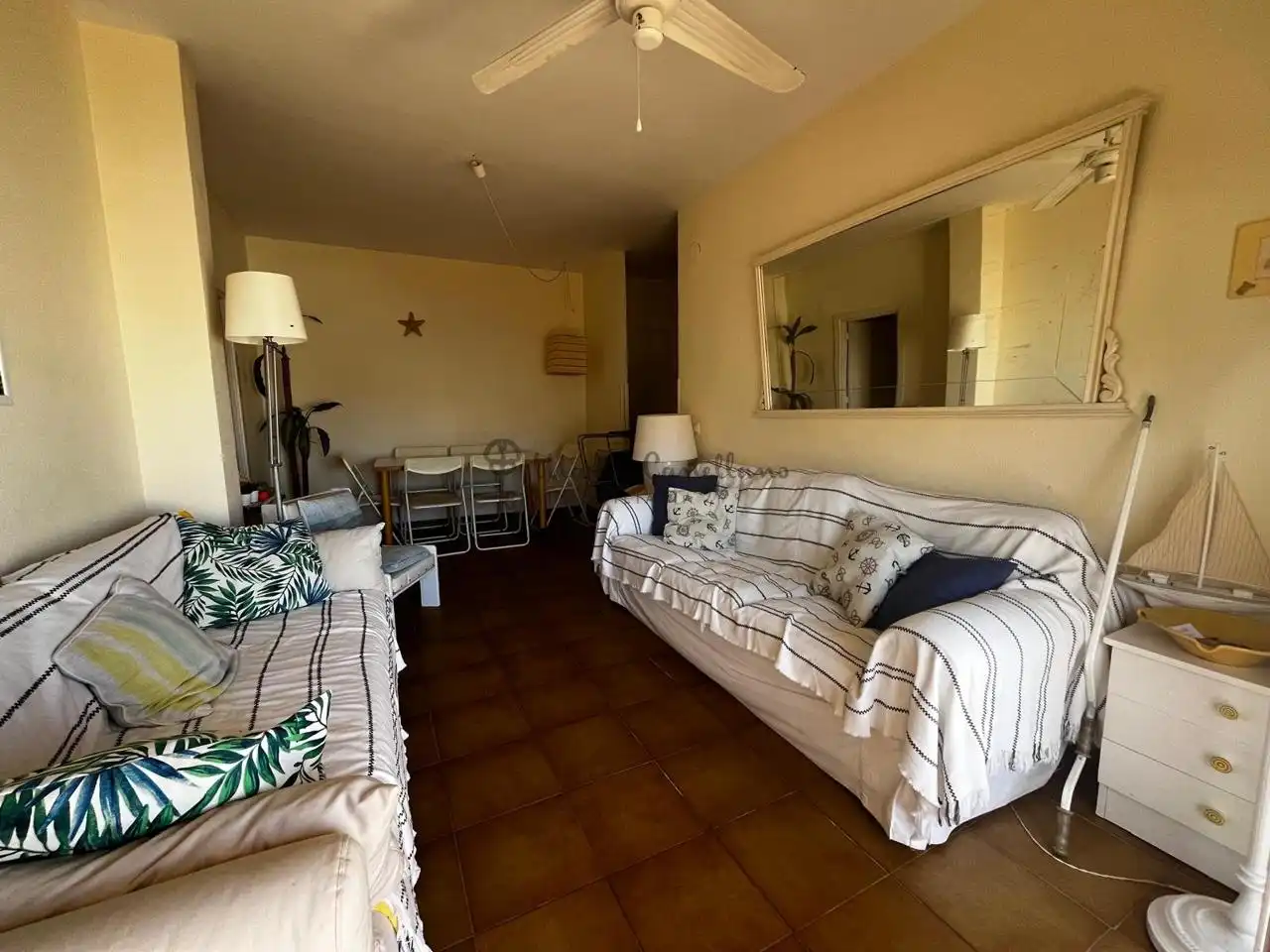 Living room of Flat for sale in Rota  with Terrace and Furnished