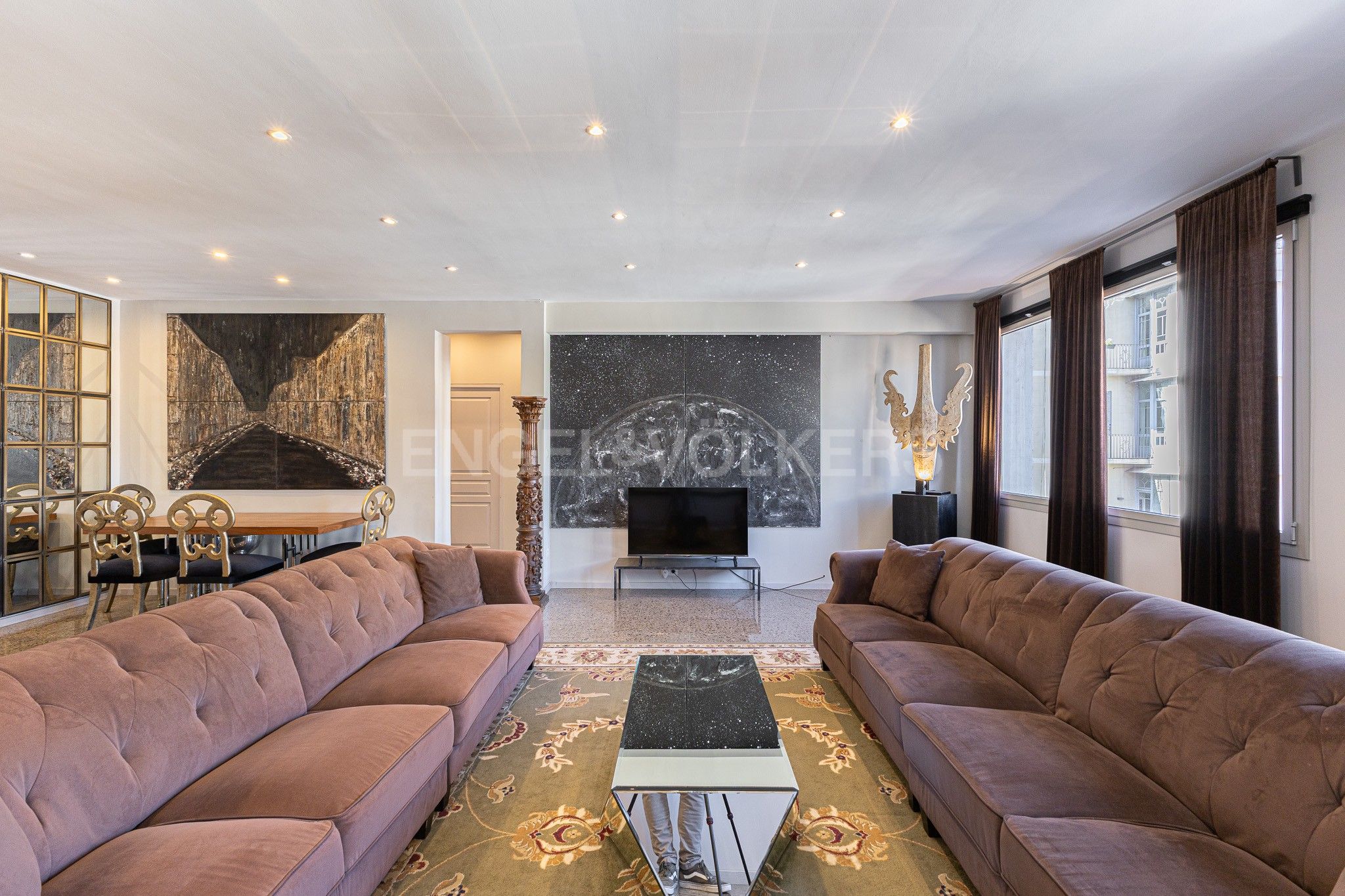 Sala d'estar de Apartament en venda en  Barcelona Capital amb Aire condicionat i Calefacció