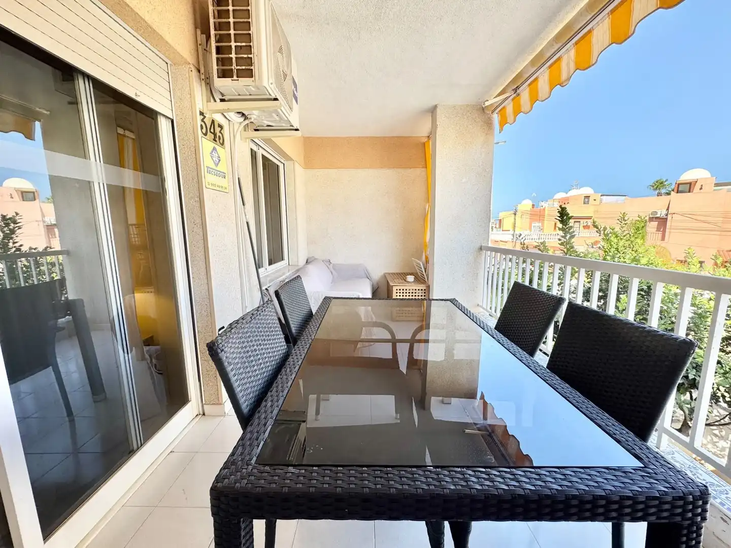 Terrace of Flat for rent in Torrevieja  with Air Conditioner, Heating and Swimming Pool